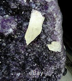 Énorme Cathédrale Améthyste Cristal Cluster Geode Cône F / Brésil Stand Stalactites
