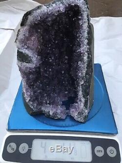 Énorme Cristal Amethyste Geode Cluster Cathédrale Uruguay Presque 5lb Guérison