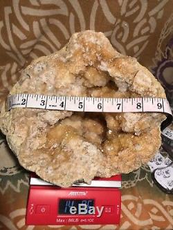 Énorme Geode Qualité Citrine Cristal De 14 Lb Cluster Kentucky Naturel Quartz Gemstone