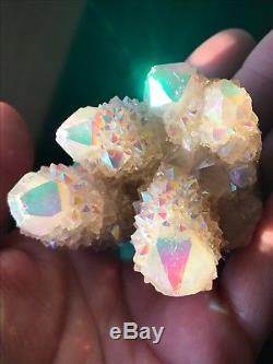 Esprit Quartz Cristal Ange Aura Cluster Arc-en-ciel Opale Aura Sud-africain A12