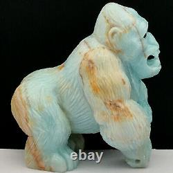 Exemplaire Minéral D'amas De Cristal De Quartz Naturel. Pierre D'amazonie. Sculpté. Orangutans