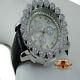Finition En Or Blanc Real Diamond Ice House Joe Rodeo Cluster Lunette Icy Men Watch