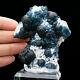 Fluorite Bleu Naturel Avec Cristal Quartz Pointe Cluster Mineral Specimen