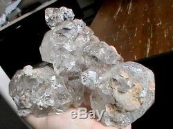 Grand 180x130x62 MM Nyc Herkimer Diamant Quartz Cristal Chaîne Pochette Cluster El1