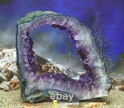 Grand Améthyste Crystal Geode Cluster On Stand Natural Mineral Healing 4.25kg