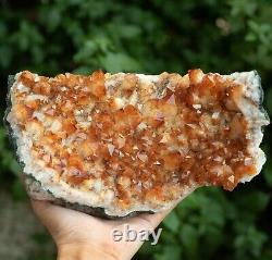 Grand Cluster De Cristal Citrine, Gemme Minérale Dorée Specimen 1,3kg