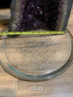 Grand Cristal Amethyste Cluster Geode Cathédrale 8,85 Lbs 18.5