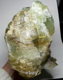 Grand Cristal Calcite Vert Cluster De Cristaux De 7 Pouces De Haut Minéraux. Gc193