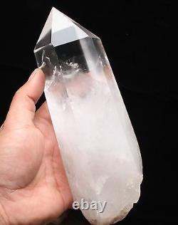 Grand Quartz Lémurien Clair Natural Point Cluster Crystal Rough Healing