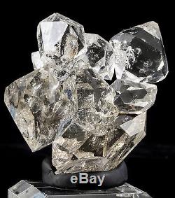 Grand Spécimen De Minéraux Fins De Cristaux De Grappe De Quartz De 8 Diamants D'herkimer