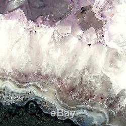 Grande Grotte Naturelle De Geode 6.35kg 27cm De Grappe De Cristal De Quartz De Cathédrale D'améthyste