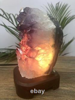 Grande Lampe Améthyste Cluster Géode Cristal Quartz Améthyste Specimen Uruguay Reiki