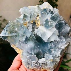 Granulés De Cristal De Quartz De Celestite Bleu Naturel 4.5lb Spécimens De Géode Guérison-b147