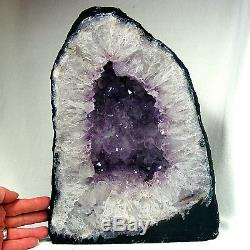 Grotte Naturelle De Géode 11.8kg 32cm De Grappe De Cristal De Quartz De Cathédrale D'améthyste