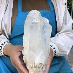 Groupe de cristaux de quartz blanc transparent naturel de 4 lb spécimen minéral de guérison