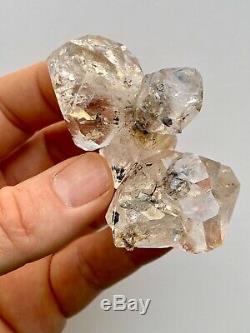 Herkimer Diamant Cristal De Quartz Cluster 7 + Pc, Nice Clarté Et Luster, Rainbows