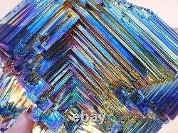 Huge 7lb Arc-en-ciel Bismuth Cristal Cluster 3180g 6,5x7x5,5