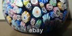 John Deacons Millefiori Paperweight Magnum Bunch Of Flowers & Silhouette Canes