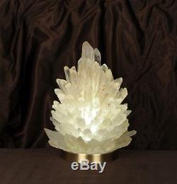 Lampe De Table De Grappe De Cristal De Roche Liberty Healing Pointer Quartz Lighting