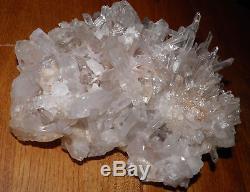 Lg 7.65 Lb Water Clear Healer Ar. Quartz Crystal Cluster 5x8.6x10.7 - 300 $ Off