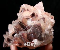 Naturel Rouge Triangular Phantom Calcite Cristal Cluster Minéral Échantillons / Chine