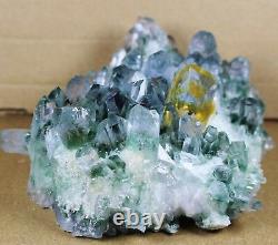 Nouvelle Trouva Ment Jaune Vert Phantom Quartz Crystal Cluster Mineral Specimen Healing