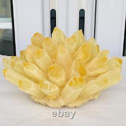 Nouvelle découverte - Amas de cristaux de quartz jaune 'Phantom' spécimen minéral de guérison de 3020G