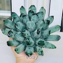 Nouvelle découverte de spécimen minéral de cluster de cristal de quartz fantôme vert pour la guérison 2940G