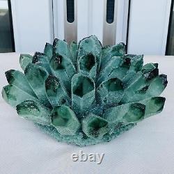 Nouvelle trouvaille - Amas de cristaux de quartz vert 'Green Phantom' - Spécimen minéral - Guérison - 2940g