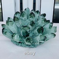Nouvelle trouvaille - Cluster de cristaux de quartz vert Phantom, spécimen minéral de guérison, 3500 g.