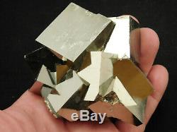 Onze! 100% Naturel Enlacés Pyrite Cristal Cubes! Dans Une Grande Grappe Espagne 595gr