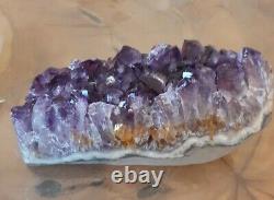 Point Améthyste Crystal Cluster Naturel Grand Bord Poli Grade Supérieur 1.5kg
