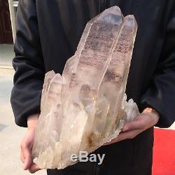 Pointe De Baguette Cristalline Cristallisée Avec Spécimen De Quartz Naturel De 23.87lb Guérison 15.3 Uk2775