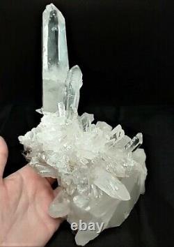 Quartz Crystal Cluster Avec Une Mine Amazing Point Hamilton Hill Arkansas