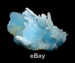 Rare! Spécimen Minéral De Grappe De Cristal Bleu D'aragonite De Beauté Naturelle / Chine