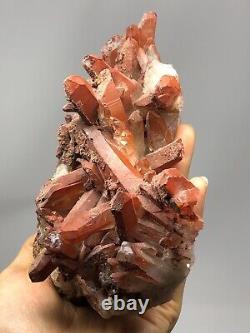 Red Quartz Crystal Cluster Point Morocco 2lbs 1.9oz! N40