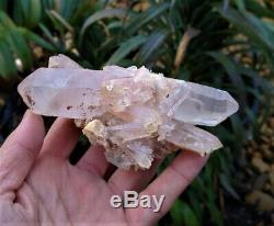Rose Quartz Double Rare Terminated Cluster Cristal Naturel / Minéral 140x80mm