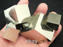 Sept! Cubes De Cristal Pyrite 100% Naturels! Dans Un Big Cluster Espagne 561gr