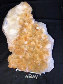 Spécimen D'amas De Quartz De La Cathédrale Citrine Geode Crystal Quartz, 12 Améthystes Du Brésil