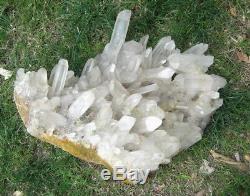 Spécimen De Grappe De Cristal De Quartz De Quartz Énorme 23lb-bz162