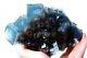 Spécimen Minéral De Cristal De Grappe Bleue-verte De Cube En Fluorite / China1177g