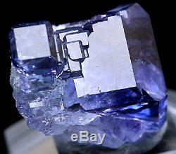 Spécimen Minéral De Grappe De Cristal De Quartz Fluorite Pourpre, 12,9 G, Naturel