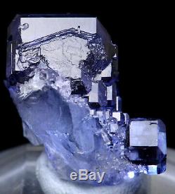 Spécimen Minéral De Grappe De Cristal De Quartz Fluorite Pourpre, 12,9 G, Naturel