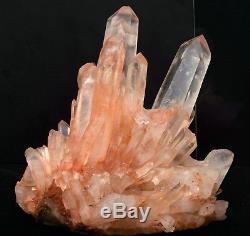 Spécimen Minéral De Grappe De Cristal De Quartz Rose Naturel De 14.41lb Normal Rare