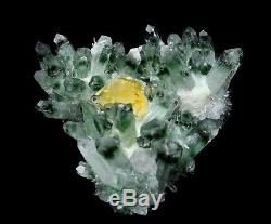 Spécimen Minéral De Point De Cluster De Cristal De Quartz De Fantôme Vert Clair De La Beauté 4.5lb