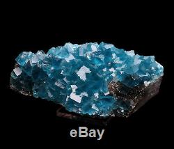 Spécimen Minéral Naturel Naturel De Cluster De Cristal De Quartz De Fluorite De Cube Bleu, Chine