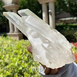 Spécimen minéral de pointe en cristal blanc naturel de 1,4 lb pour la guérison des chakras