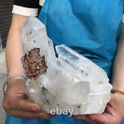 Spécimen minéral naturel en cristal clair de quartz de 1930g pour la décoration
