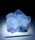 Superb-bleu Fluorescent Cluster Cristal Fluorite Sur La Matrice, La Mine Espagne