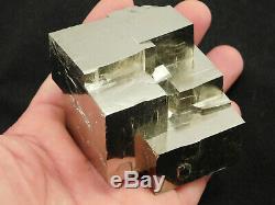 Un Énorme! Très Belle 100% Naturel Étagé Pyrite Cube De Cristal Cluster! Espagne 584gr